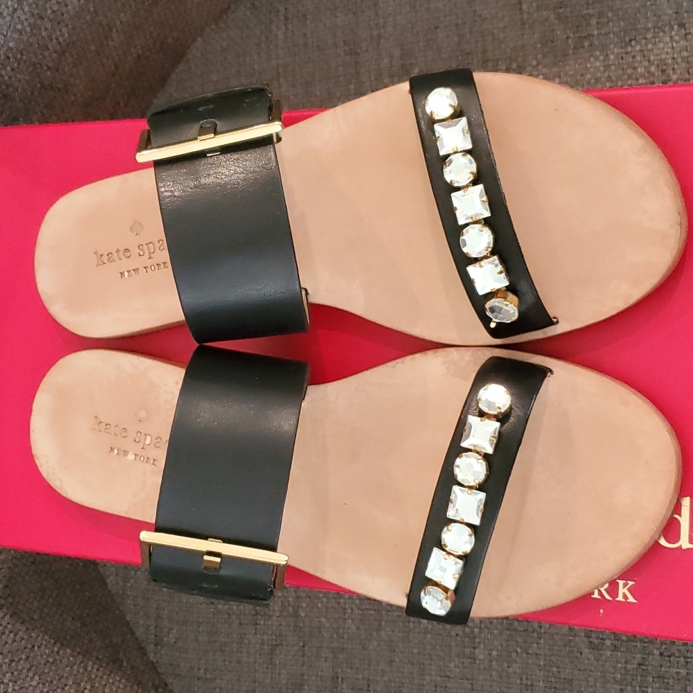 Kate Spade Astra Embellished Two Band Sandals